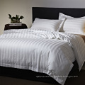 Poly Cotton Sateen Stripe Fabric Bed Sheet For King Size Bedding Set